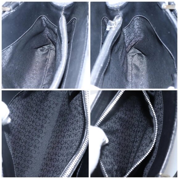 CELINE C Macadam Canvas Hand Bag Black Auth sw213 - Picture 16 of 16